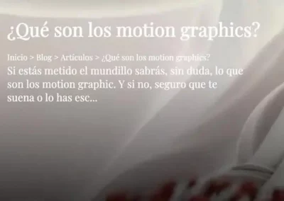 ¿Qué son los motion graphics?